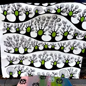 IKEA of Sweden, Vintage Throwback Material, Tablecloth Cover Retro Green Art 💚